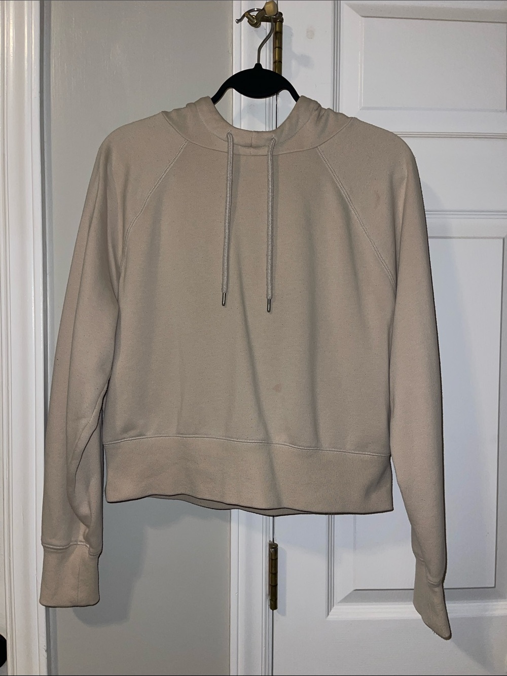 Tan/Cream Cropped Hoodie size Medium